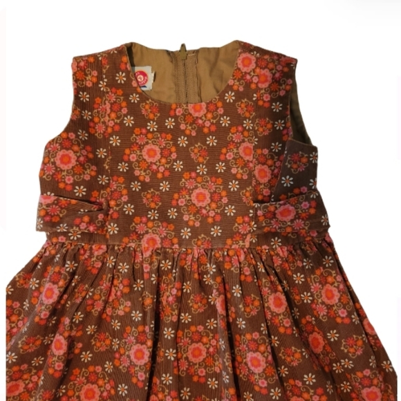 AMERICAN CLASSIC CLOTHES GIRL'S CORDUROY FLORAL DRESS SZ 4 - Picture 3 of 5